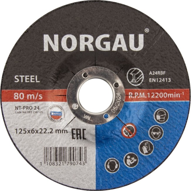 Диск шлифовальный по стали NORGAU NT-PRO 24 083250125