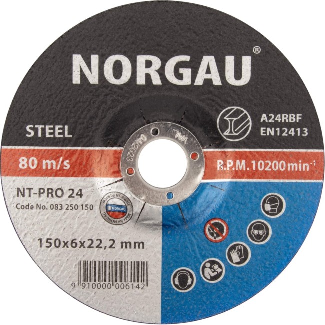 Диск шлифовальный по стали NORGAU NT-PRO 24 083250150