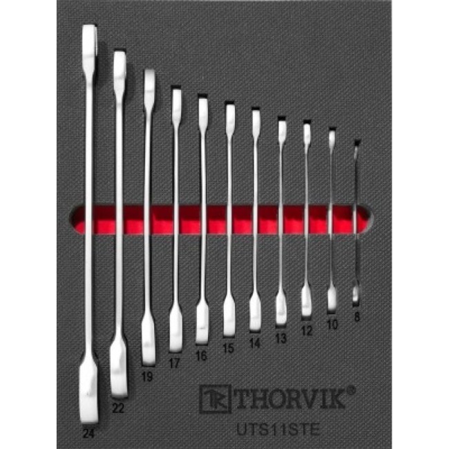 Набор ключей комбинированных трещоточных THORVIK UTS11STE 53589