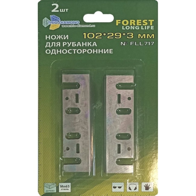 Односторонние ножи для электрорубанка TRIO-DIAMOND FLL717