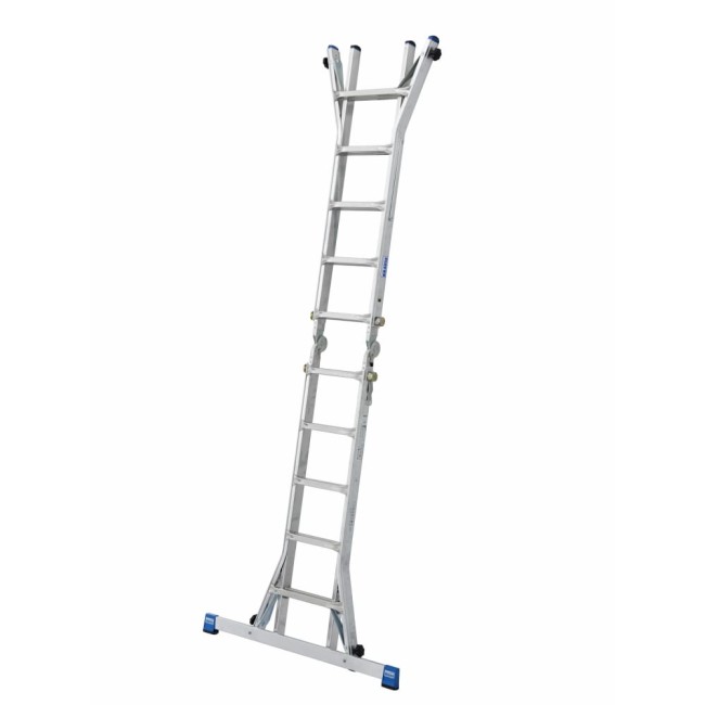 Шарнирная телескопическая стремянка Krause STABILO 133977