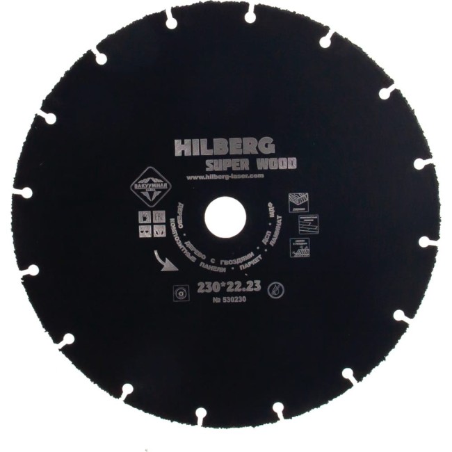 Карбид вольфрамовый отрезной диск Hilberg Super Wood 530230