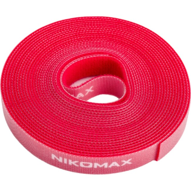 Нарезаемая стяжка-липучка NIKOMAX NMC-CTV05M-15-RL-RD