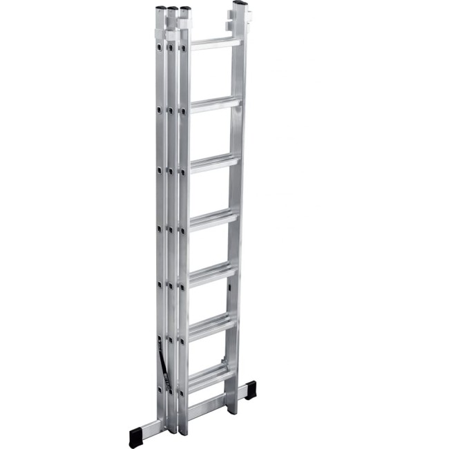 Алюминиевая трехсекционная лестница Perilla 411307