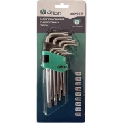 Набор Г-образных ключей Nord-Yada TORX T10, T15, T20, T25, T27, T30, T40, T45, T50 Набор Г-образных ключей Nord-Yada TORX T10, T15, T20, T25, T27, T30, T40, T45, T50