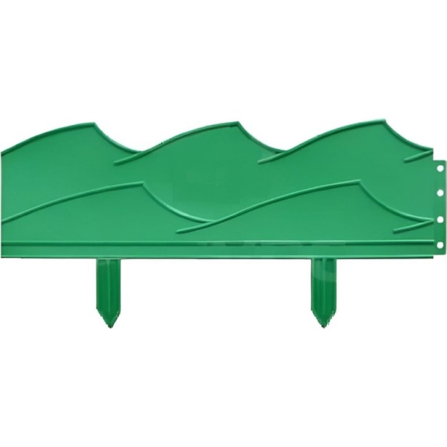 Садовый бордюр ПОЛИМЕРСАД Волна ПС-Б07-зел