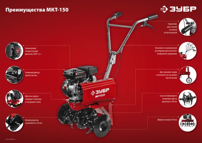 Культиватор бензиновый 94 см3, ЗУБР,  ( МКТ-150 )