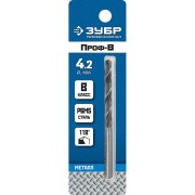 Сверло по металлу ЗУБР Проф-В 29621-4.2 Сверло по металлу ЗУБР Проф-В 29621-4.2