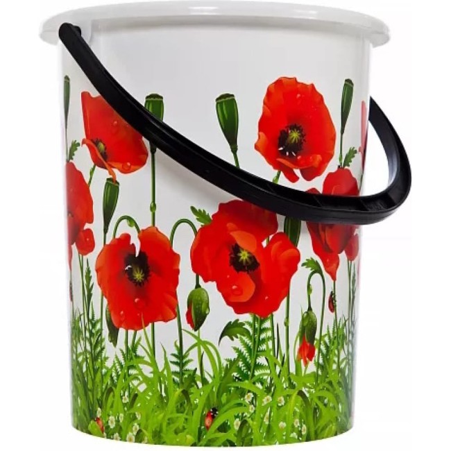 Ведро ПОЛИМЕРБЫТ ЦВЕТЫ 431430200