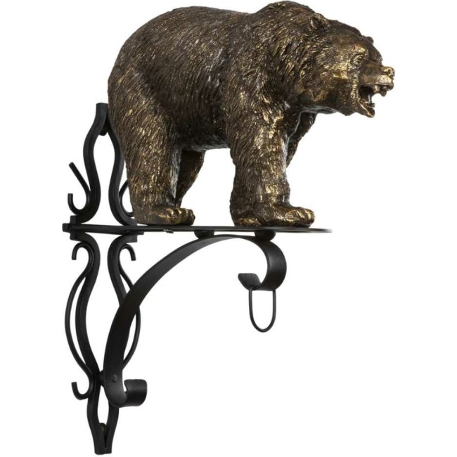 Кронштейн для цветов BOGACHO Медведь Велес 77075/бронзовый