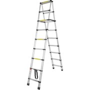 Телескопическая алюминиевая двухсекционная лестница-стремянка Forsage F-UP260-2