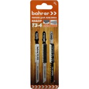 Набор пилок для лобзика дерево/ламинат/пластик/алюминий Bohrer 37910304