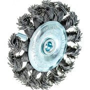 Дисковая витая щетка-крацовка для дрели Biber 70993 тов-076227 Дисковая витая щетка-крацовка для дрели Biber 70993 тов-076227