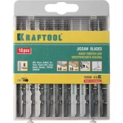 Универсальный набор полотен для электролобзика KRAFTOOL 159590-H10 Универсальный набор полотен для электролобзика KRAFTOOL 159590-H10