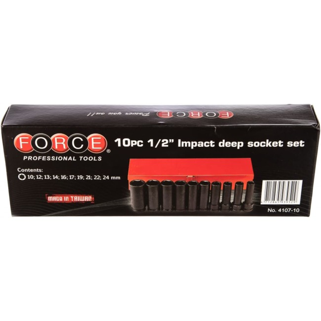 Набор торцевых головок FORCE 4107-10