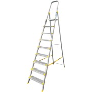 Профессиональная алюминиевая анодированная стремянка Алюмет АS709 Профессиональная алюминиевая анодированная стремянка Алюмет АS709