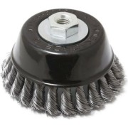 Чашеобразная стальная витая кордщетка для УШМ Rockforce RF-BWC104(29075)
