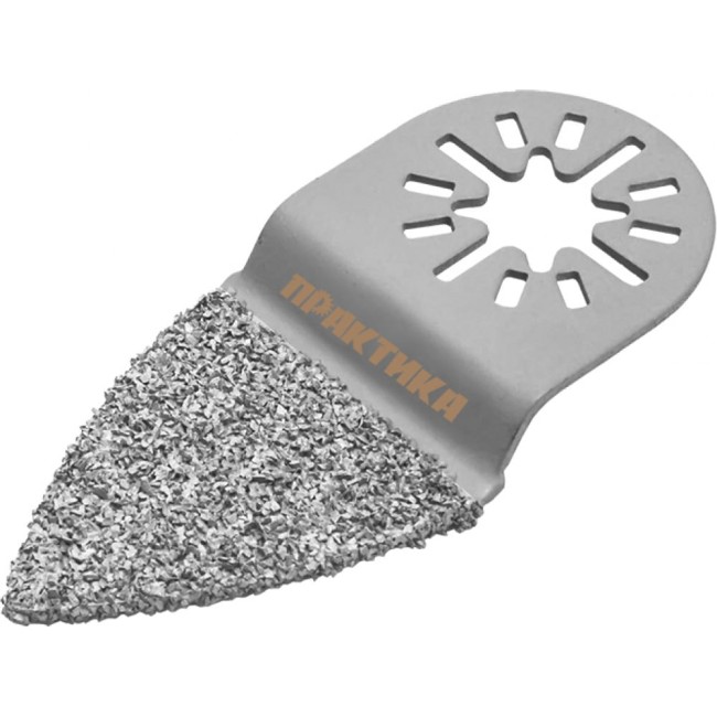 Шлифовальная насадка для МФИ, по плитке и дереву ПРАКТИКА двусторонняя дельта, узкая, HM, 35 мм 240-317 Шлифовальная насадка для МФИ, по плитке и дереву ПРАКТИКА двусторонняя дельта, узкая, HM, 35 мм 240-317