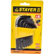 Набор имбусовых ключей STAYER STANDARD 27405-H8 Набор имбусовых ключей STAYER STANDARD 27405-H8