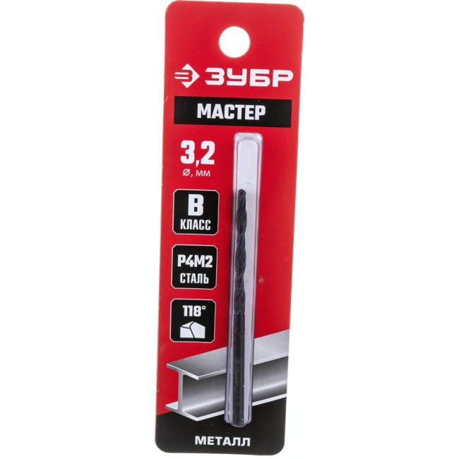 Сверло по металлу ЗУБР Мастер 29605-3.2