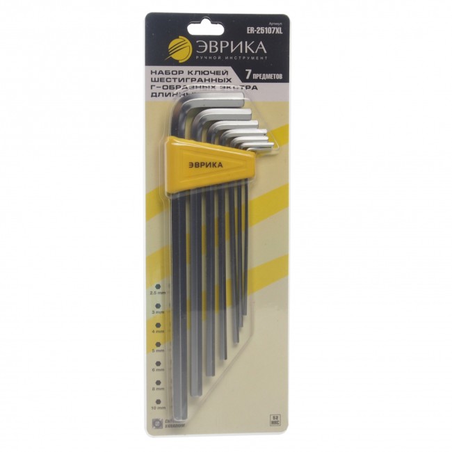 Набор шестигранных ключей Эврика ER-25107XL
