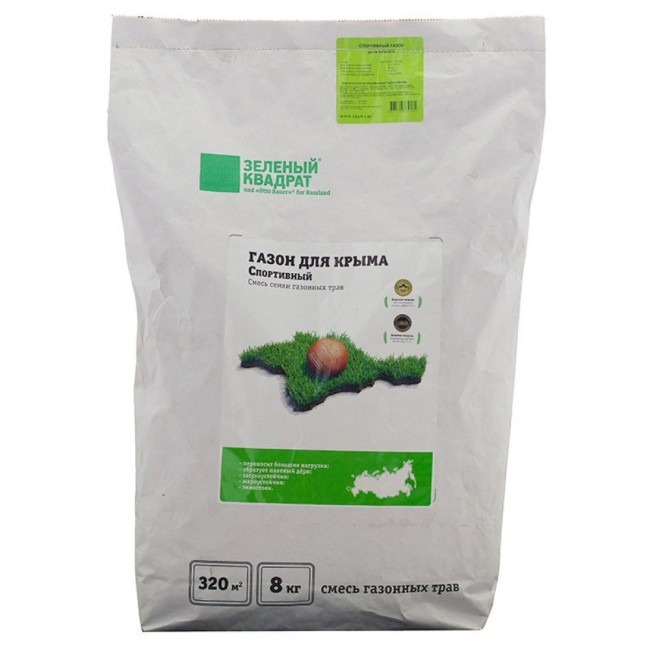 Семена газона для Крыма Зеленый квадрат Спортивный газон 4607160332581