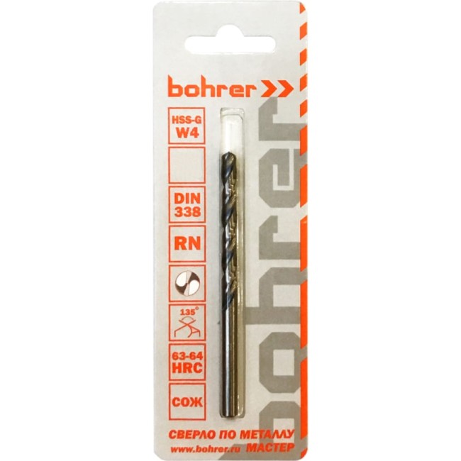 Сверло по металлу Bohrer Мастер DIN 338 RN 31520080