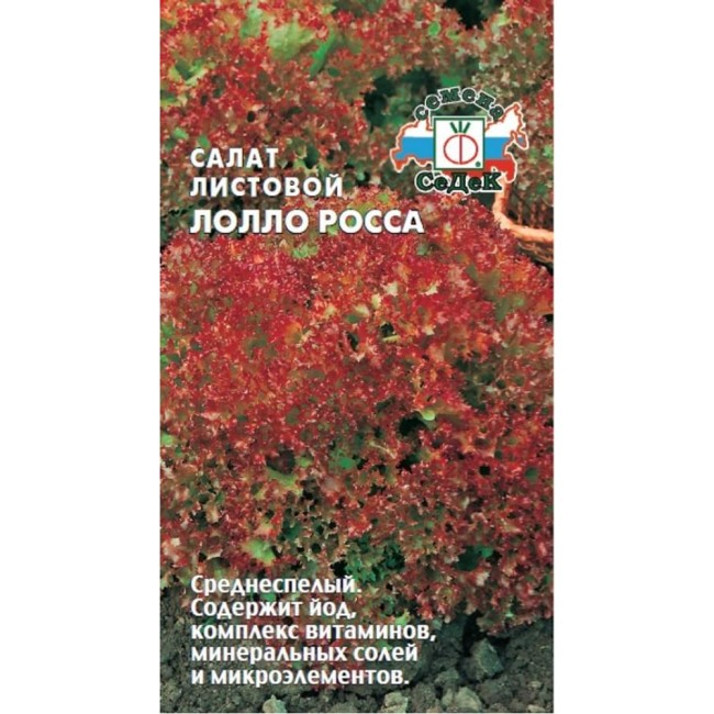 Салат листовой семена СеДек листовой Лолло Росса 00000014692