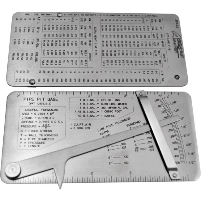 Шаблон для измерения ямок труб АЛЬФА-НДТ WG10 00-00001473