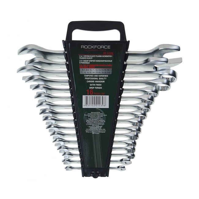 Набор комбинированных и рожковых ключей Rockforce RF-5199