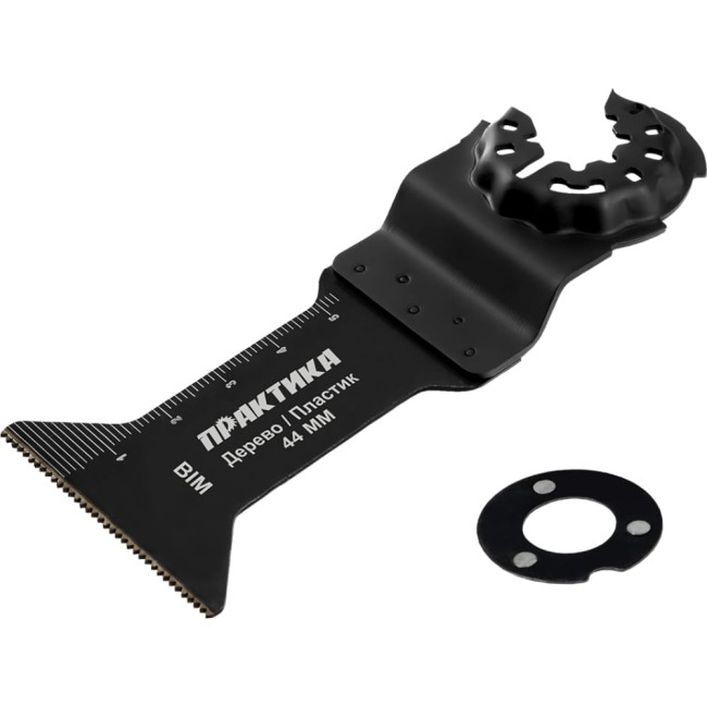 Режущая насадка для МФИ, по металлу и дереву ПРАКТИКА Т-образная, BiM, 44 мм, крупный зуб 240-270 Режущая насадка для МФИ, по металлу и дереву ПРАКТИКА Т-образная, BiM, 44 мм, крупный зуб 240-270