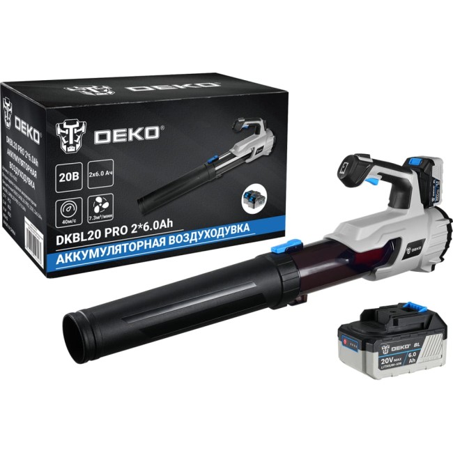 Садовая аккумуляторная бесщеточная воздуходувка DEKO DKBL20 PRO 063-4362