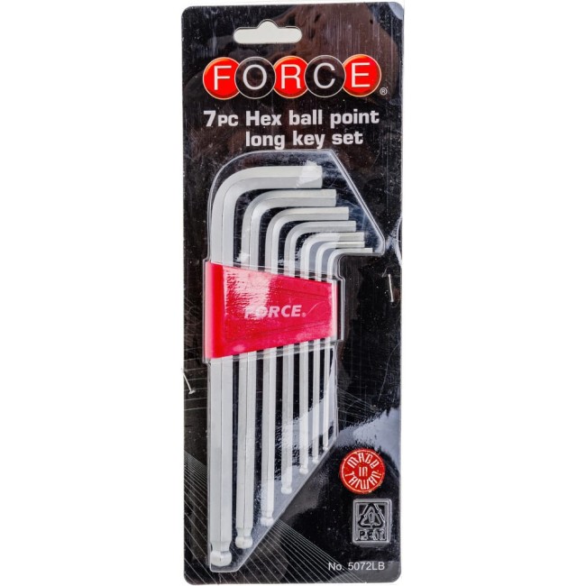 Набор шестигранников FORCE 5072LB