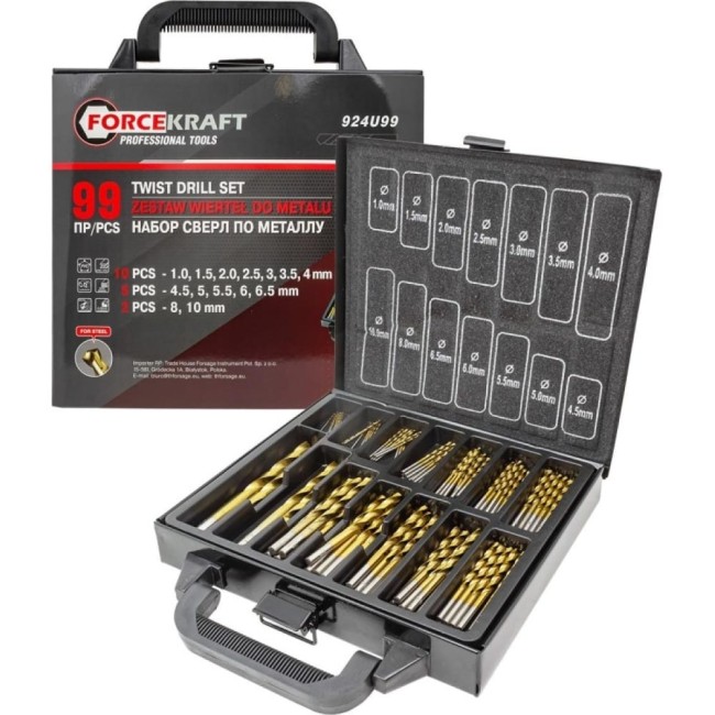 Набор сверл по металлу Forcekraft FK-924U99
