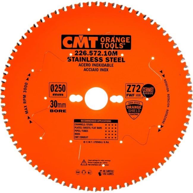 Диск (сухой рез: нержавеющая сталь, пруток) CMT 226.572.10M