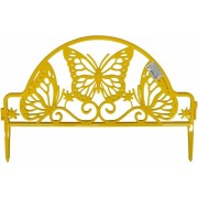 Садовое ограждение ПОЛИМЕРСАД Забор декоративный №11 Бабочка ПС-ЗД11-желт