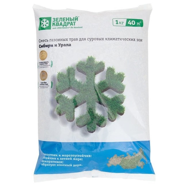 Семена газона для Сибири и Урала Зеленый квадрат 4607160331997