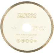 Алмазный диск по керамической плитке MESSER 125D-1.6T-5W-22.2 01-21-125 Алмазный диск по керамической плитке MESSER 125D-1.6T-5W-22.2 01-21-125