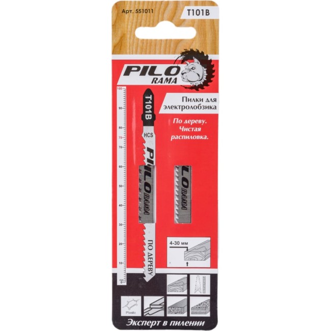 Пилки для лобзика Pilorama Т101B 551011