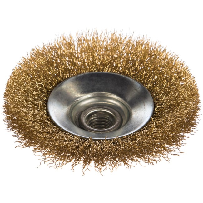 Латунная чашеобразная кордщетка для ушм Rockforce RF-BWD004(29078)