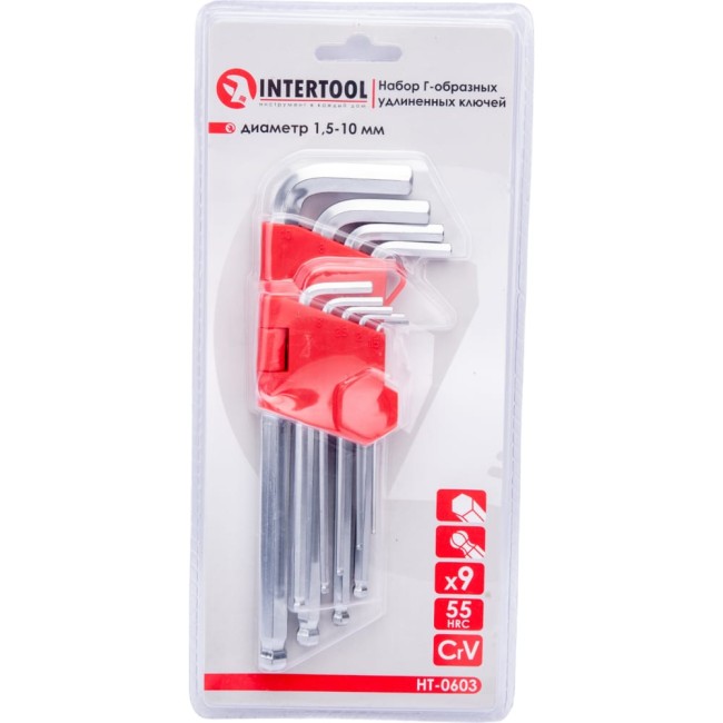 Набор Г-образных шестигранных ключей INTERTOOL HT-0603