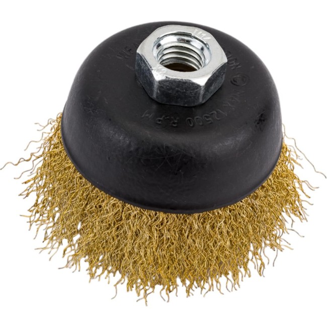 Латунная чашеобразная кордщетка для ушм Rockforce RF-BWC003(29072)