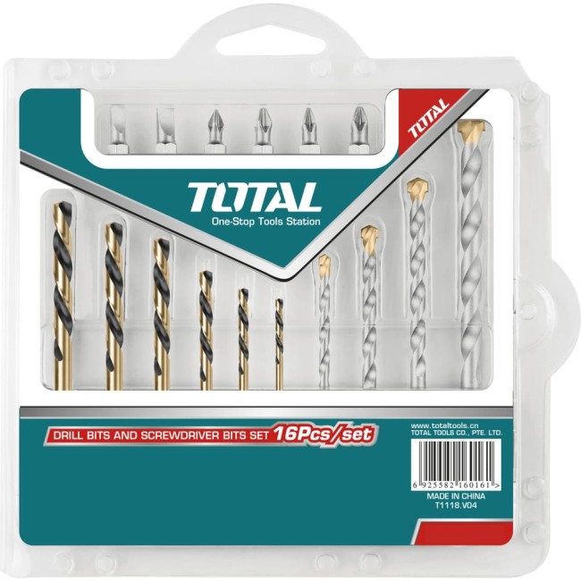 Набор сверл по металлу и бетону TOTAL TACSD3165