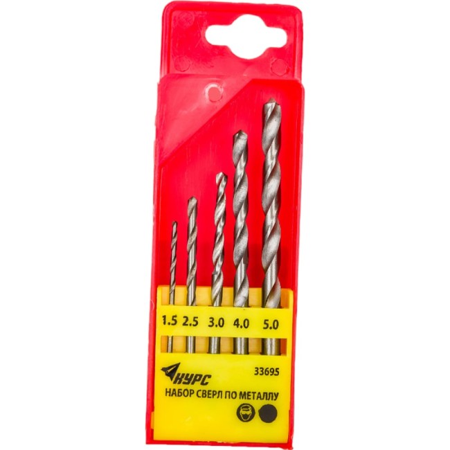 Набор сверл по металлу КУРС 33695