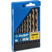 Набор сверл по металлу ЗУБР Проф 29626-H10_z01 Набор сверл по металлу ЗУБР Проф 29626-H10_z01