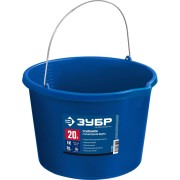 Усиленное пластиковое строительное ведро ЗУБР 06091-20 Усиленное пластиковое строительное ведро ЗУБР 06091-20