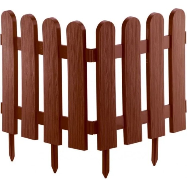 Садовое ограждение ПОЛИМЕРСАД Забор декоративный №7 ПС-ЗД7-терракот