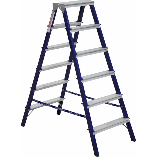 Двухсторонняя стальная стремянка Алюмет M8206