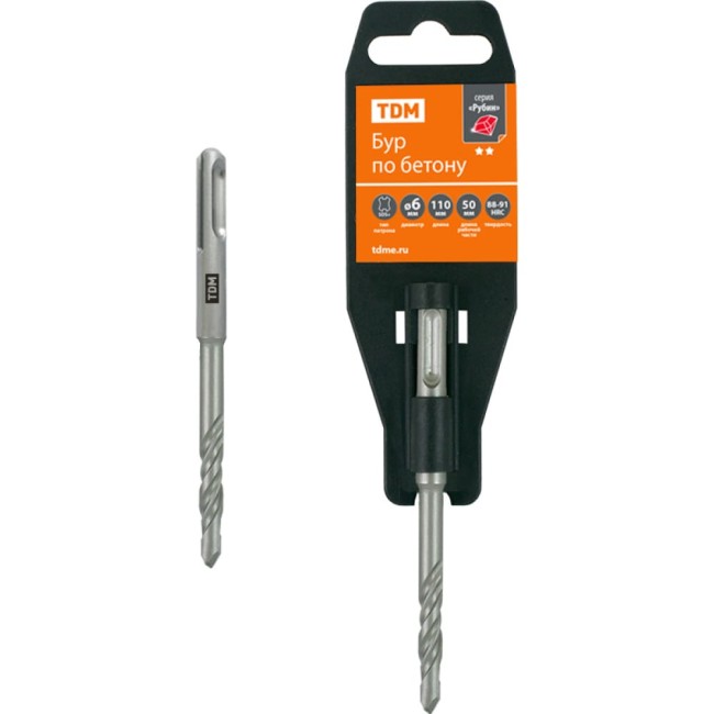 Бур sds-plus по бетону TDM Рубин SQ1094-0101