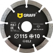 Сегментный алмазный диск по бетону и камню GRAFF GDD 18 115.10 Сегментный алмазный диск по бетону и камню GRAFF GDD 18 115.10
